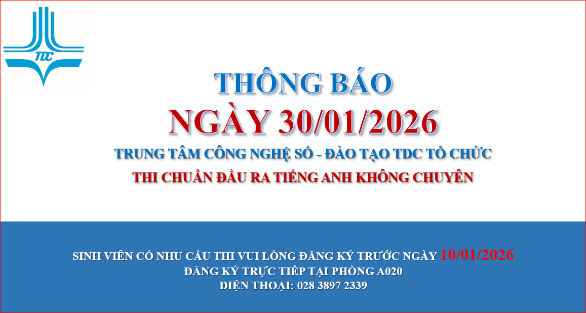 TỔ CHỨC THI CHUẨN ĐẦU RA TIẾNG ANH KHÔNG CHUYÊN
